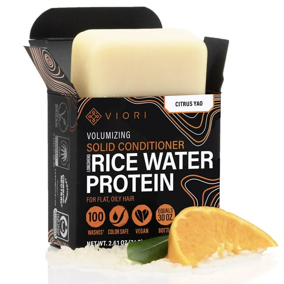 Barra acondicionadora Viori Citrus Yao hecha con agua de arroz - Acondicionador orgánico natural hecho a mano