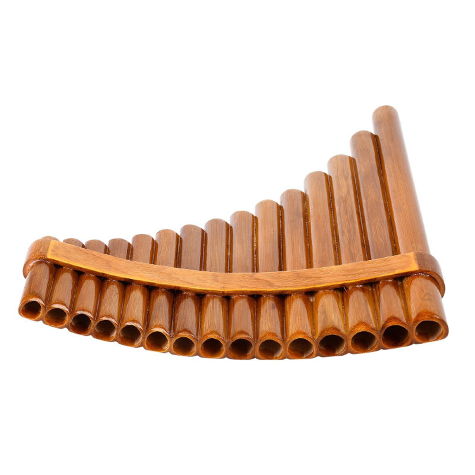 Uanit 15-Pipe G Key Pan Flute Instrument with Secure Binding Rings, Traditional Folk Wind Instrument for Enchanting Melodies, Ready to Play for Beginners & Professional Musicians