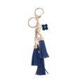 thumbnail image 2 of Encanto Del Diamante Mariposa Colgante Niñas Bling Del Regalo de La Decoración Del Bolso Colgante Llavero Azul real Soledad Llavero de cuero de imitación de la borla colgante, 2 of 8
