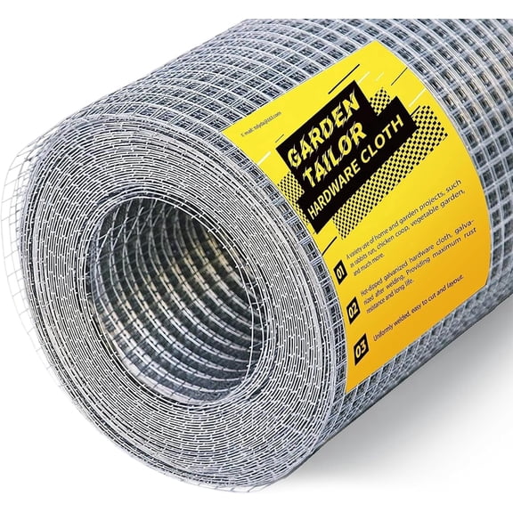 Hardware Cloth 1/4 inch 48 x 100 ft Wire Fencing: Galvanized Welded Garden Fence Roll Square Mesh 23 Gauge Chicken Rabbit Snake Cage Heavy Duty Welding Fencing