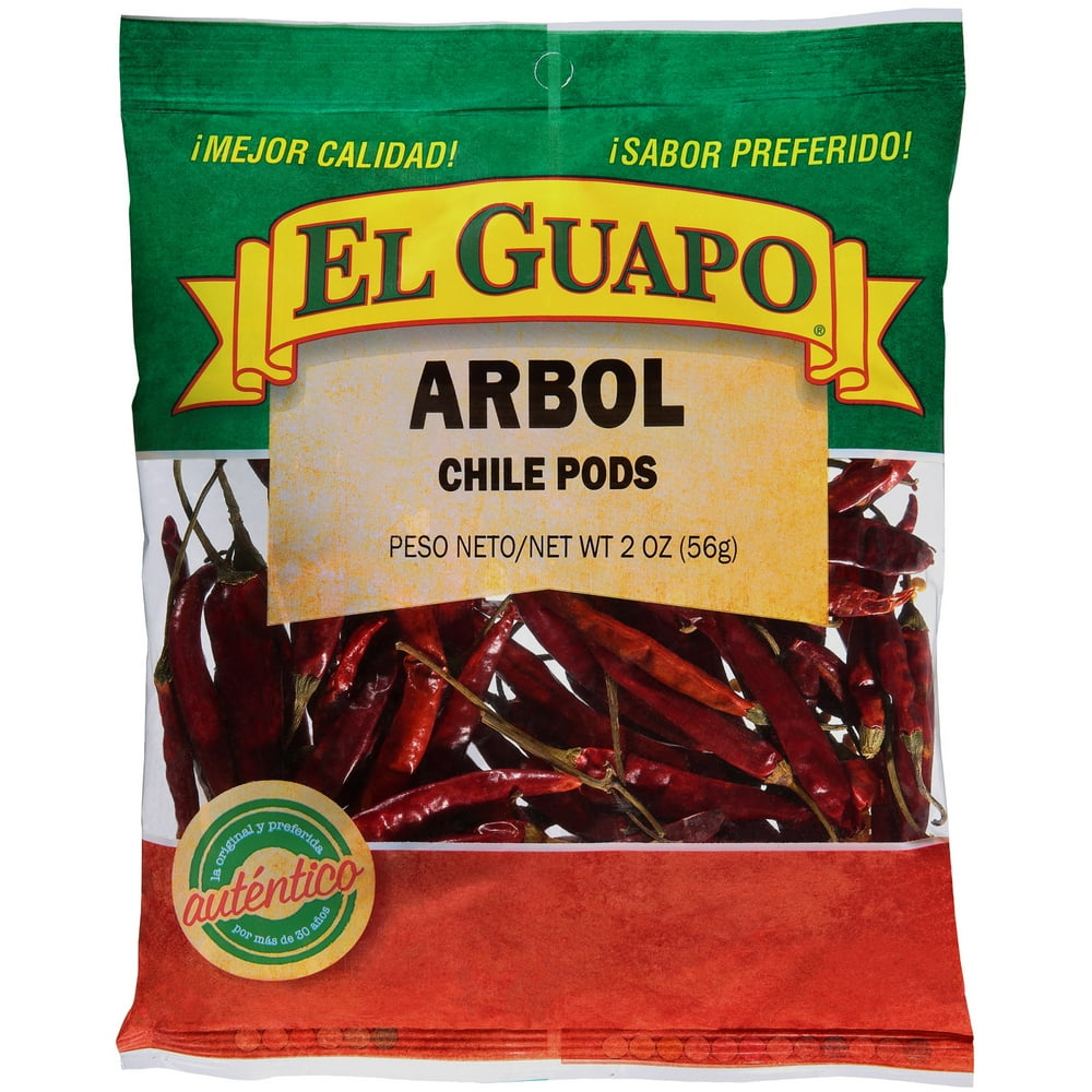 El Guapo Whole Arbol Chili Pods (Chile de Arbol Entero), 2 oz Walmart