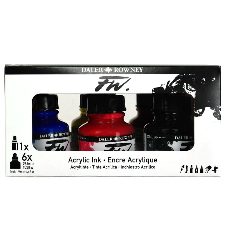Daler-Rowney FW Acrylic Water-Resistant Artist Ink 1oz Process Cyan