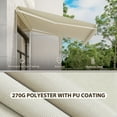 thumbnail image 4 of Outsunny 10' x 8' Electric Retractable Awning w/ Remote Controller, Cream White, 4 of 10