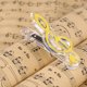 thumbnail image 5 of Plastic Musical Note Letter Paper Clip Suportador Piano () Amarillo, 5 of 7
