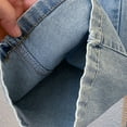 thumbnail image 3 of YanQiao Kids Girls Jeans,Long Wide Pants Straight Leg Jeans Casual Outerwear Pant 10 Years Blue, 3 of 5