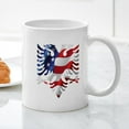 thumbnail image 3 of CafePress - Albanian American Eagle Mugs - 11 oz Ceramic Mug - Novelty Coffee Tea Cup, 3 of 4