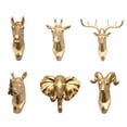 thumbnail image 1 of 6 uds resina Animal cabeza bolsas monedero lve colgador de pared Zulema  Gancho decorativo de resina, 1 of 8