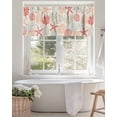 thumbnail image 4 of Valances for Windows Coral Marine Creature Ocean Shell Valance Rod Pocket Window Treatments Curtains for Kitchen Small Windows Living Room Bedroom Bathroom, 60"x18", 4 of 7