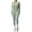 Light Green, variant on KHONTS Women 3 Piece Workout Sets High Waist Seamless Leggings Crop Tops Jacket Gym Yoga Outfit Stretchy Sports Bra Set White XL