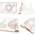 thumbnail image 5 of Silicone Baking Mat,60 X 60 Non-stick Non-toxic Non Slip BPA Free with Measurement Baking Mat Sheet for Rolling Dough Counter Cookies Pie,Red, 5 of 7