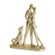 thumbnail image 1 of Escultura de pareja y perro, figuras familiares, decoración romántica para el hogar, estatua de enamorados BY25117, 1 of 9