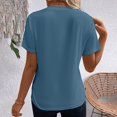 thumbnail image 7 of SHITINN Womens Casual Fashion Solid Color Crew Neck Short Sleeve Pullover T Shirt Women's T Shirts Short Sleeve Tops for Women Womens Summer Blouses, 7 of 7