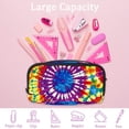 thumbnail image 4 of MUOOUM Pencil Case, Tie Dye Circles Pattern Large Capacity Pencil Pouch Stationery Pen Bag, 4 of 7