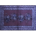 thumbnail image 1 of Ahgly Company Machine Washable Indoor Rectangle Persian Blue Traditional Area Rugs, 7' x 9', 1 of 4