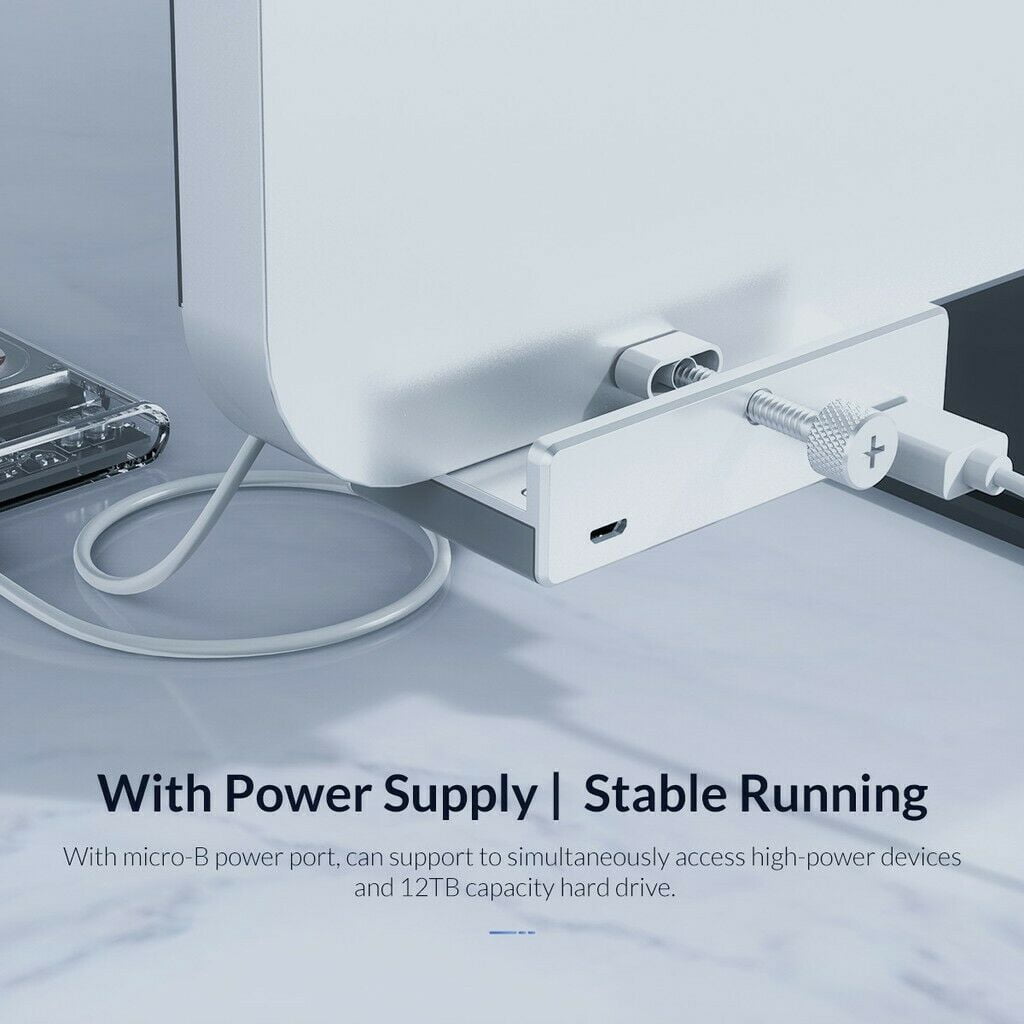 ORICO USB 3.0 HUB, Monitor-Edge and Desk-Edge USB 3.0 4-Port Clip-Type Hub