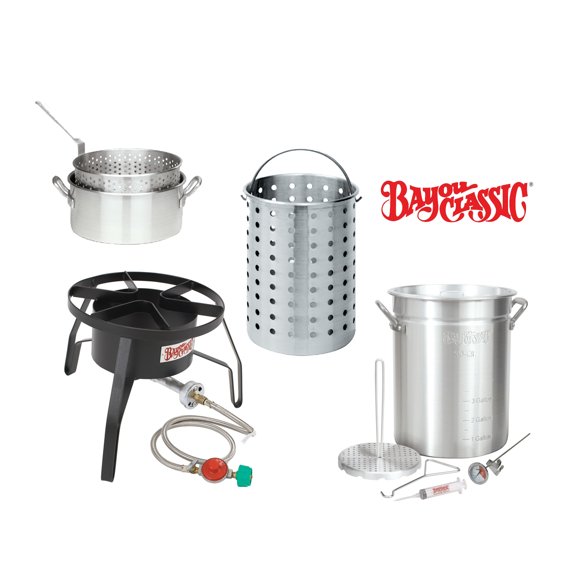 Bayou Classic 3016 30-Quart Outdoor Turkey Fryer with Basket and Fry Pot