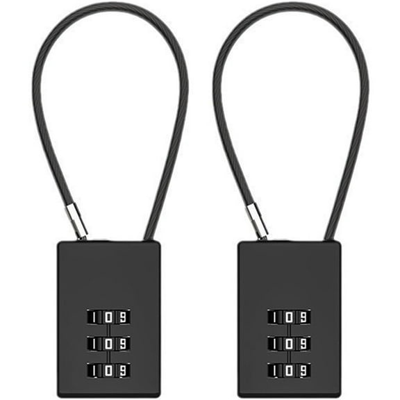 Ogetok Wire Rope Password Lock 3-Digit Combination Password.Sturdy and Durable, and Not Easy to Break.Specially Designed for Travel Bags, Cabinets, Iron Doors, Tool Boxes, Lockers, Etc.