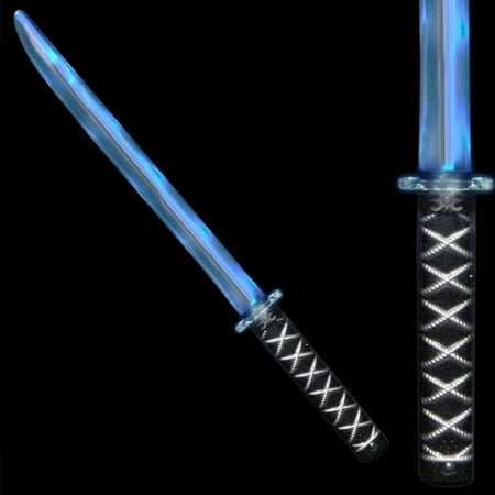 Deluxe Ninja LED Light up Sword with Motion Activated Clanging Sounds (2-Pack)