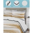 thumbnail image 4 of Quilts Twin XL Size, Brown Grey Ombre Soft Comforter Bedding Set for Bed, Abstract Art Oil Painting Modern Lightweight Quilted Bedspread with Pillow Cover(2 Pieces) for All Season, 68x98 Inch, 4 of 6