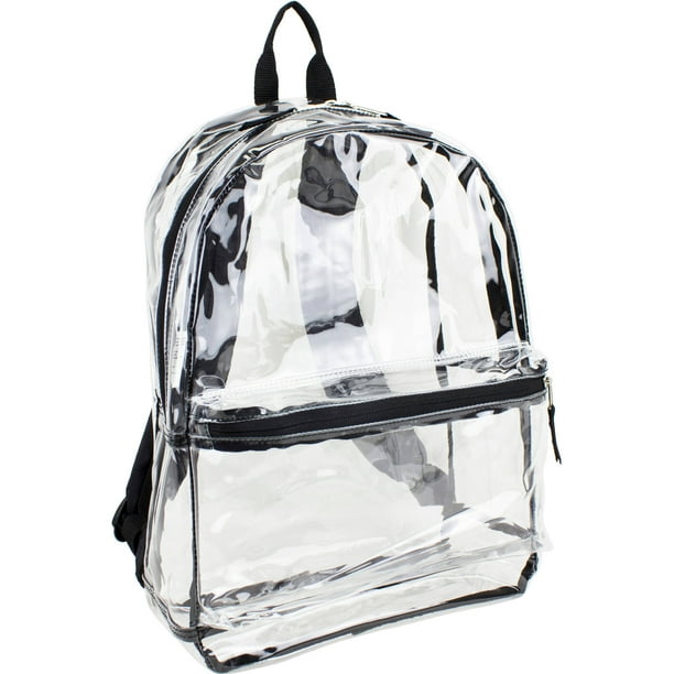 Eastsport Clear Backpack with Front Pocket and Adjustable Straps ...