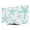 Aqua, Pale Blue, White, variant on Coastal Starfish TV Cover for 65 Inch Screen,Stretch Fabric Dustproof TV Display Protector,Blue Nautical Minimalist Beach Cartoon Elastic Slipcover Monitor Cover for Indoor Computer 56.7"x31.9"