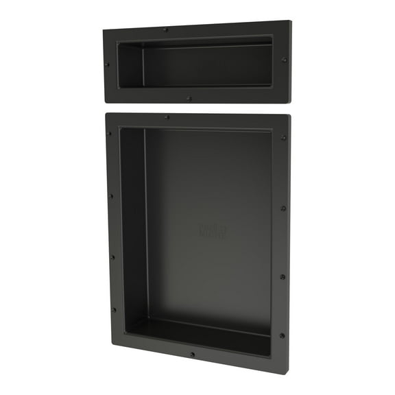 Tile Redi RND166S-20 Redi Niche 16" x 26" x 4" Double Recessed Shelf Gray