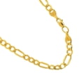 thumbnail image 6 of JewelStop 14k Semi-Solid Yellow Gold 4.6 mm Lite Figaro Chain Necklace, Lobster Claw Clasp-24 Inches, 6 of 6