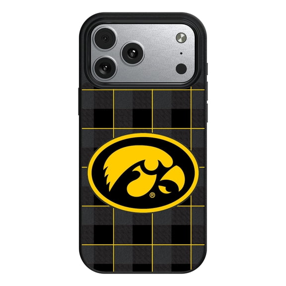 Keyscaper Iowa Hawkeyes Plaid Magnetic Bump iPhone Case