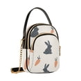 thumbnail image 7 of FORMRS Crossbody Bag for Women Quilted Travel Shoulder Cell Phone Purse with Chain Strap Handbag, Bunnies and Carrots, 7 of 7
