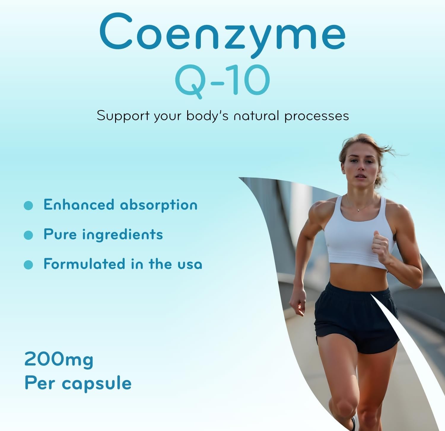 Clear Formulas CoQ10 200mg 200 Capsules with BioPerine - Quick Absorption Non-GMO