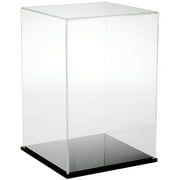 Plymor Clear Acrylic Display Case with Black Base, 10" W x 10" D x 15" H
