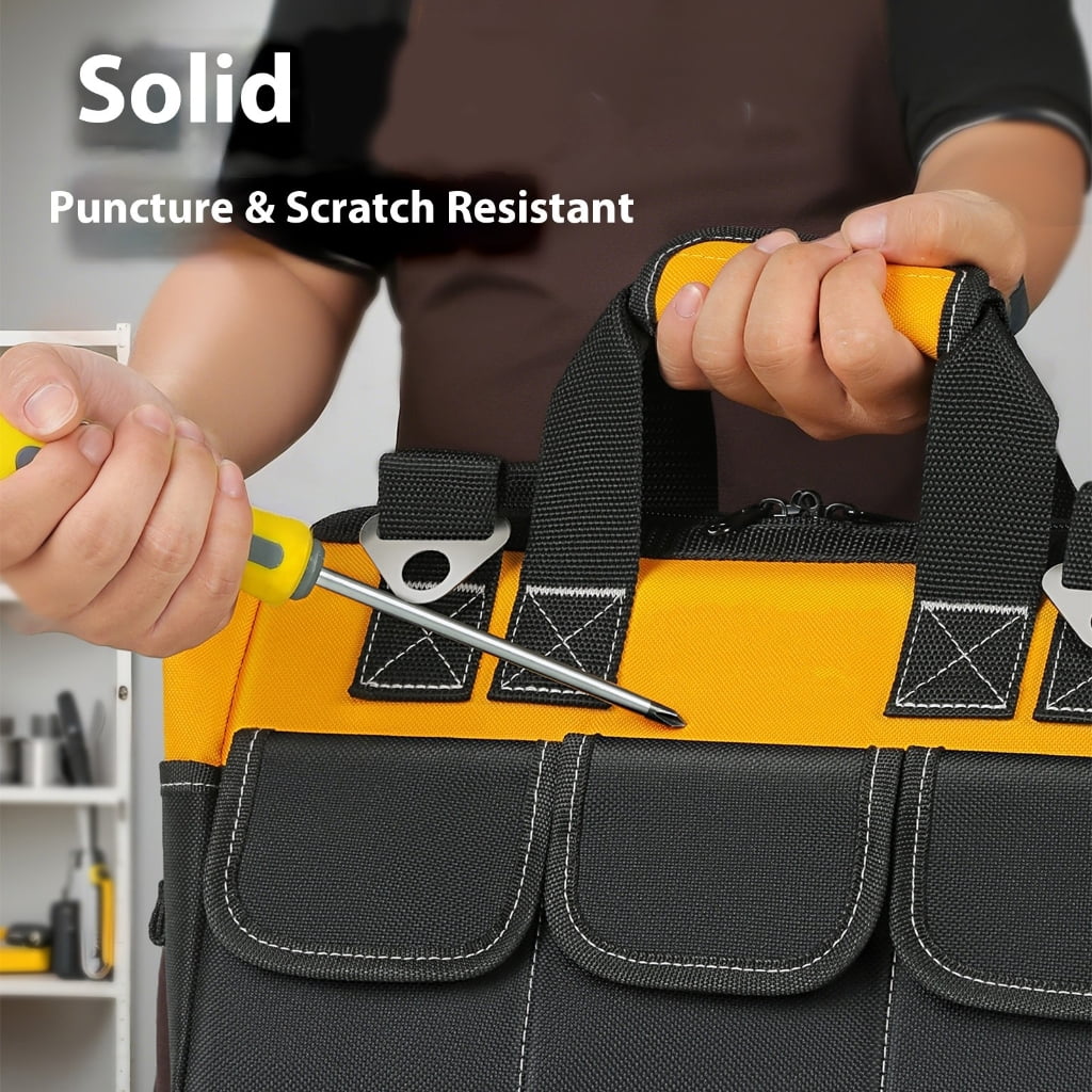 MOMOJIA Tool Bag Wide Mouth Tool Storage Bag Tool Organizer Bag Screwdriver Home