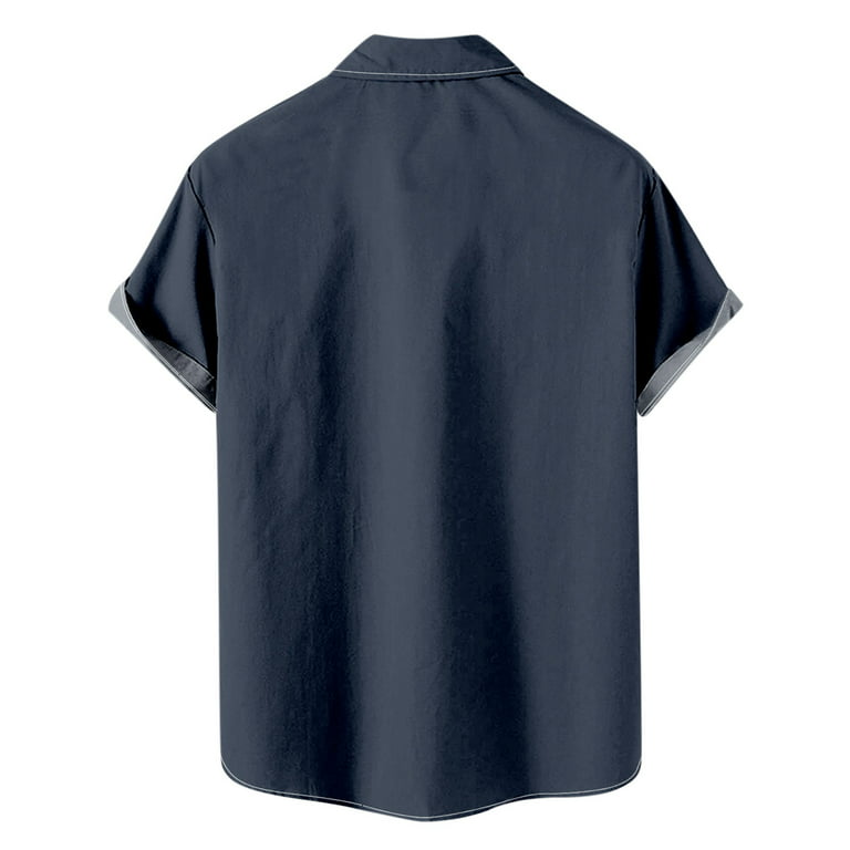 VSSSJ Button Down Shirts for Men Tropical Palm Tree Print Loose