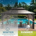 thumbnail image 4 of Mellcom 10' x 13' Hardtop Gazebo Galvanized Steel Outdoor Canopy Aluminum Frame, 4 of 7
