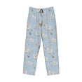 thumbnail image 6 of Uemuo Funny Chicken Pattern Men's Wide Leg Palazzo Lounge Pants with Pockets Light Weight Loose Comfy Casual Pajama Pants-Medium, 6 of 9