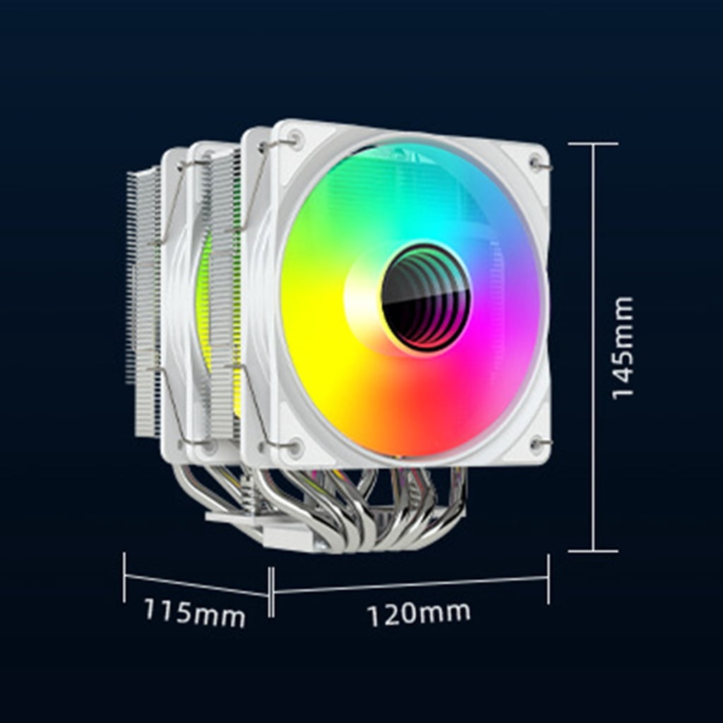 WINDLAND Compactly 145mm ARGB CPU Air Coolers 6Thermal Tube PWM Intelligent CPU Fan Control For Gaming PCs And Workstations