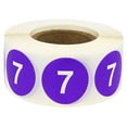 thumbnail image 1 of Autocollants Violet Numéro 7 0.75 Pouces 500 Labels sur un Rouleau, 1 of 1