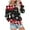 Red-4, variant on Christmas Top for Women Reindeer Graphic Print Long Sleeve V Neck Pullover Sweatshirt with Pocket Red M