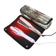 thumbnail image 3 of Hair Tool Organizer Bag with Heat Resistant Mat Removable Travel Storage Case for Hot Air Brushes Curling Irons Cute Highland Cow Peeking, 3 of 8