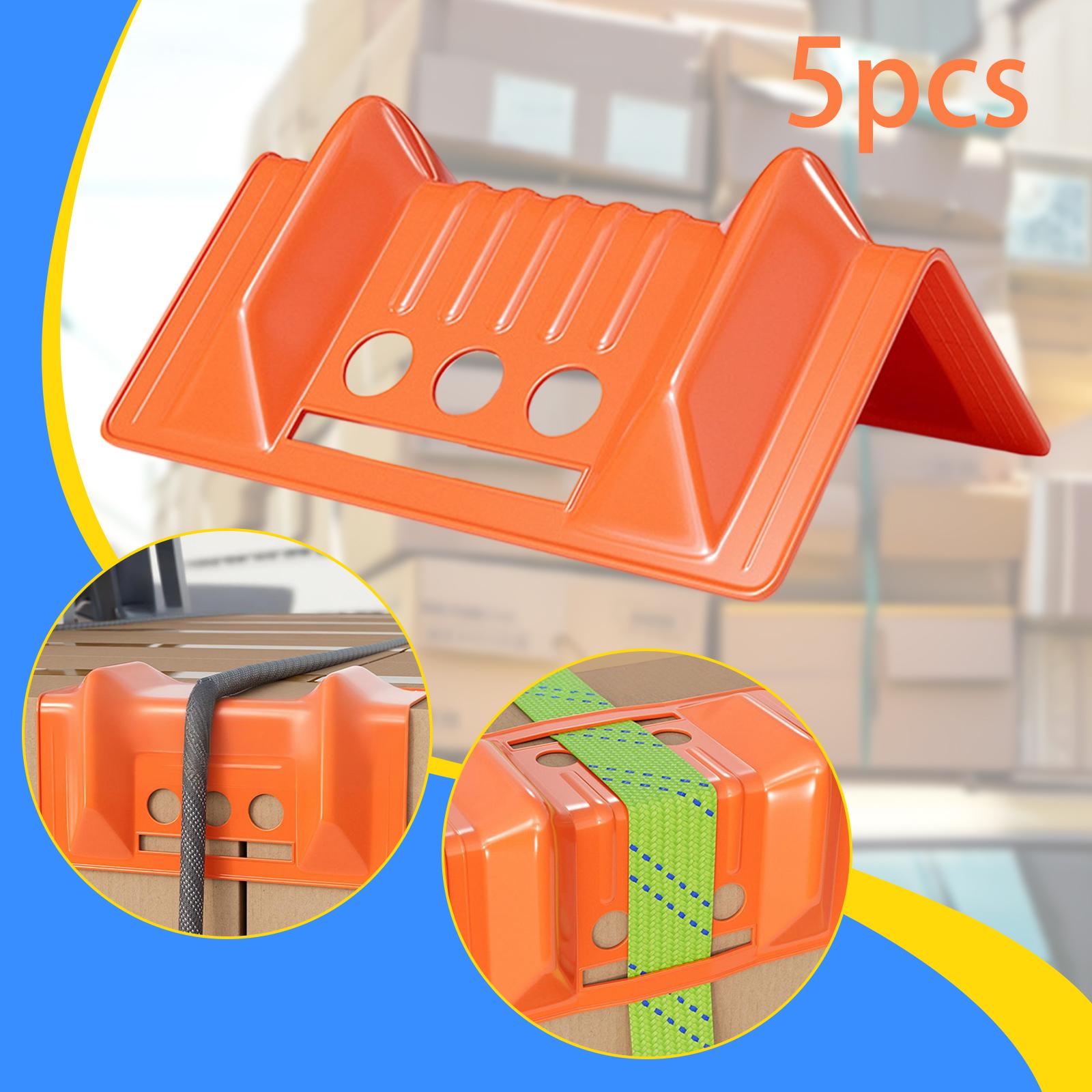 5 Pieces Flatbed Edge Protectors Edge Corner Protector Tie Down Strap Guards PP Material for Cargo Loads Truck Shipping