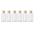 thumbnail image 3 of 6 PC Mini Glass Jars Cork Lids Storage Containers Crafts Wedding Favors Sand Jar, 3 of 5