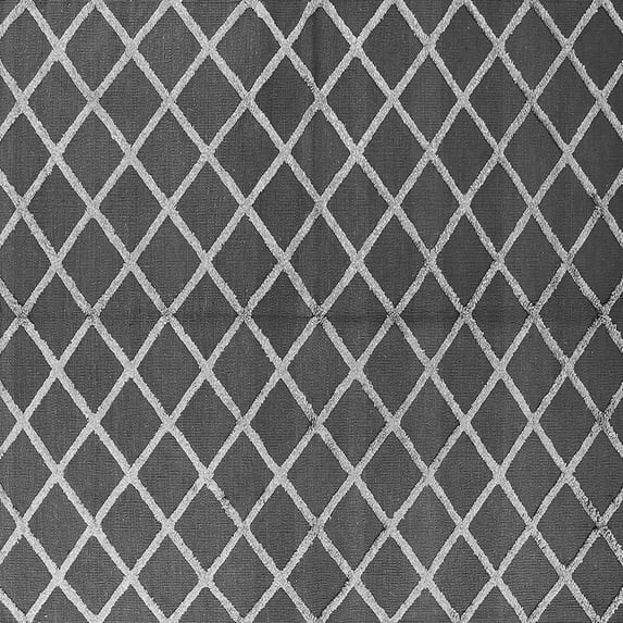 Ahgly Company Indoor Square Oriental Gray Industrial Area Rugs, 6' Square