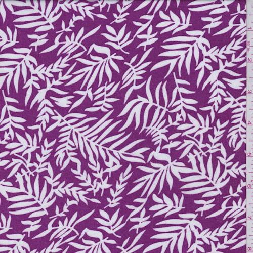 Magenta Botanical Print Rayon Challis, Fabric By the Yard - Walmart.com