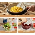 thumbnail image 6 of Silicone Spatula Spoon,Happon 2 Pcs Multi-Function Cooking Utensils for Kitchen,Spatula Spoon with Wooden Handle for Cooking (White), 6 of 7