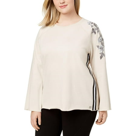 Calvin Klein Performance Womens Plus Fitness Activewear Sweatshirt