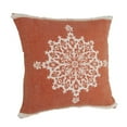 thumbnail image 5 of Ox Bay Ava 20" x 20" Orange/White Medallion Cotton Adult Decorative Throw Pillow, 5 of 9