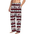 thumbnail image 2 of Uemuo Buffalo Plaid Forest Pattern Men's Wide Leg Palazzo Lounge Pants with Pockets Light Weight Loose Comfy Casual Pajama Pants-Small, 2 of 9