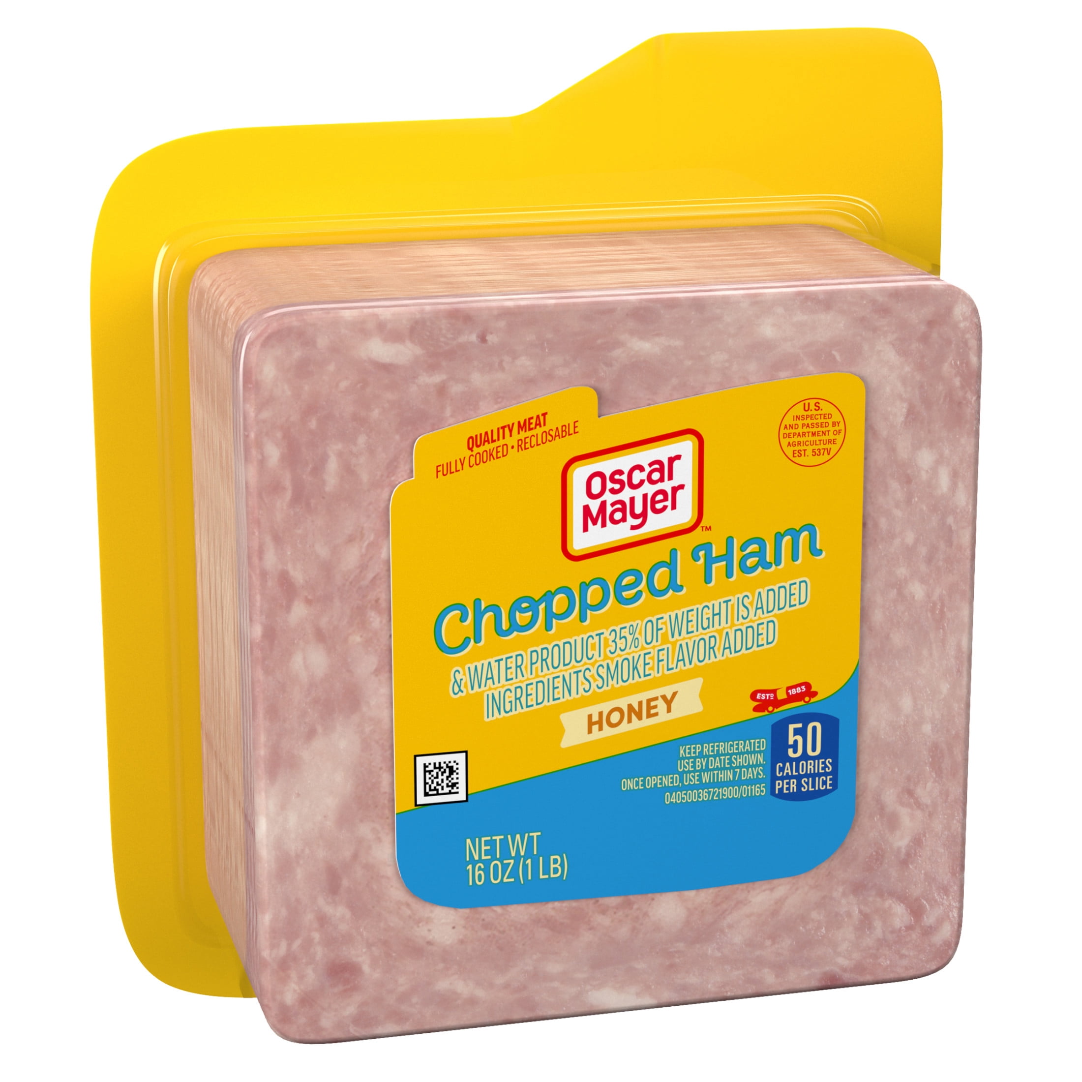 Oscar Mayer Sliced Deli Meat, for Sandwiches and Easy Lunches, Honey Chopped Ham & Water Product, 35% of Weight Is Added Ingredients, 16 oz