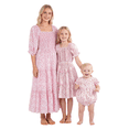thumbnail image 4 of Mother and Daughter Family Matching Dress Floral Print Dress Mommy and Me Summer Family Outfits, 4 of 8