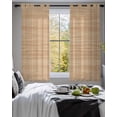 thumbnail image 3 of Brown Wood Grain Sheer Curtains 39 Inch Length 2 Panels Set for Living Room/Bedroom, Retro Western Farmhouse Wooden Board Kitchen Curtains Grommet Semi-Sheer Curtains Window Treatments 27.5"x39"x2, 3 of 7